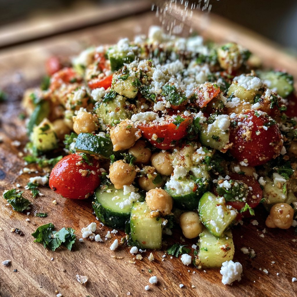 Healthy Mediterranean Chickpea Salad
