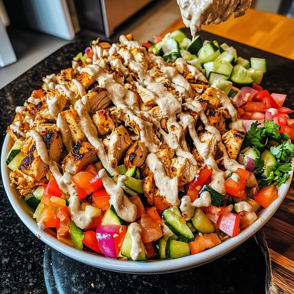 Spicy Crockpot Chicken Shawarma Bowls