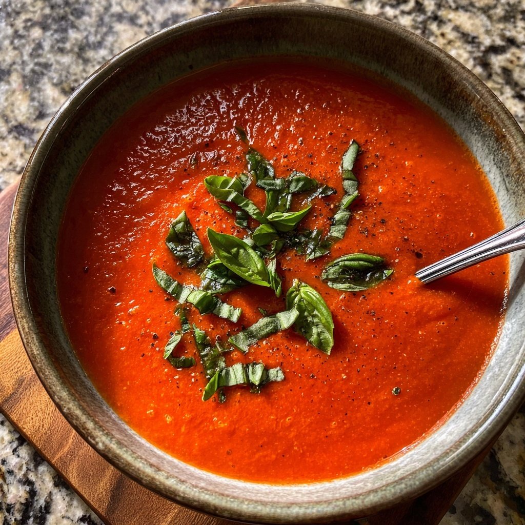 Healthy Crockpot Tomato Basil Soup