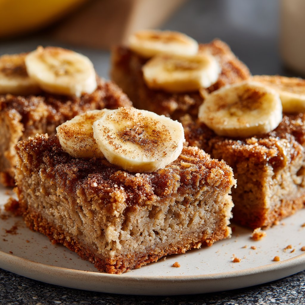 Cinnamon Banana Breakfast Squares