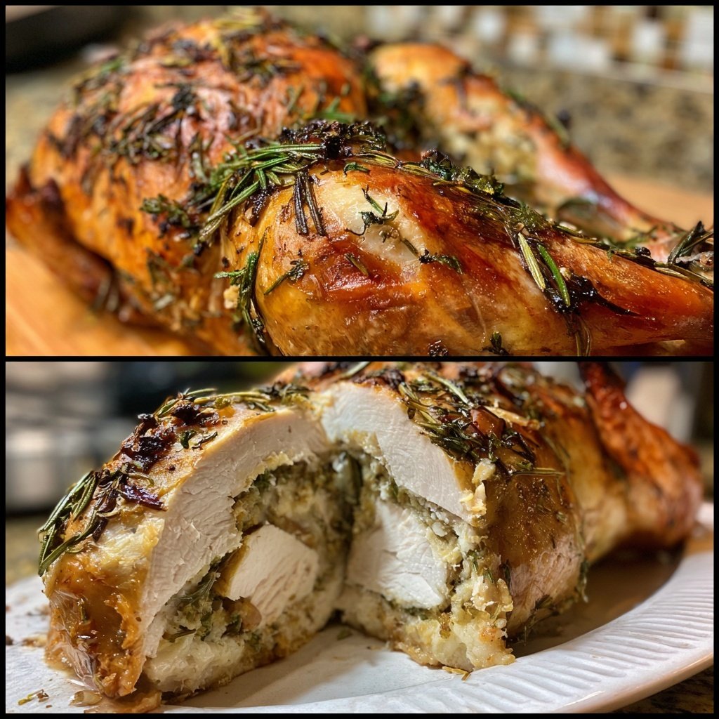 Seasonal & Festive Thanksgiving Herb Stuffed Turkey
