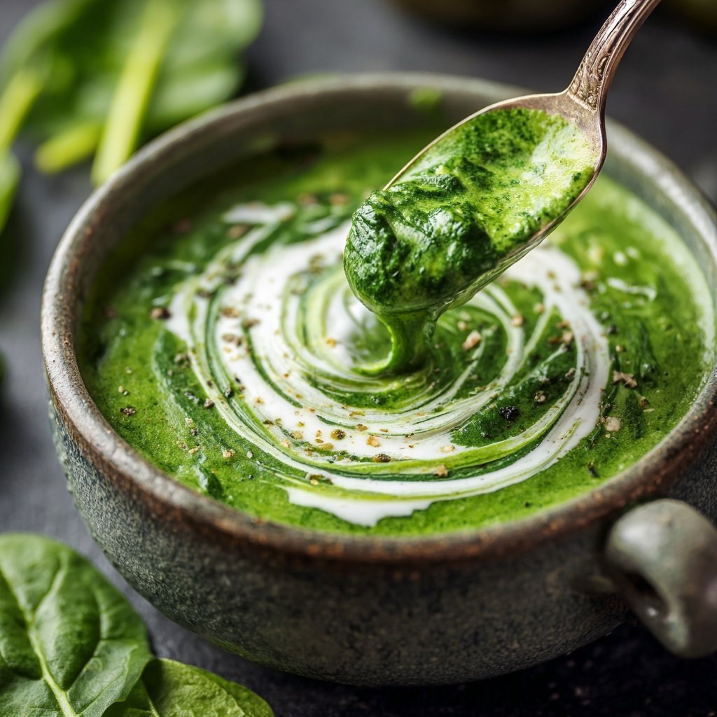 Creamy Lemon Spinach Soup