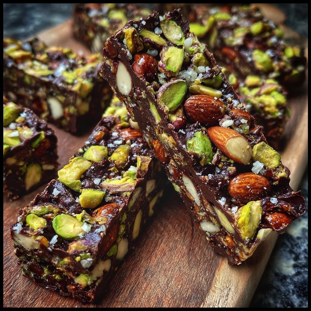 Chocolate Pistachio Almond Energy Bars