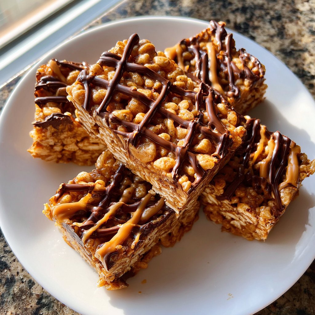 Chocolate Peanut Butter Rice Crispy Treats