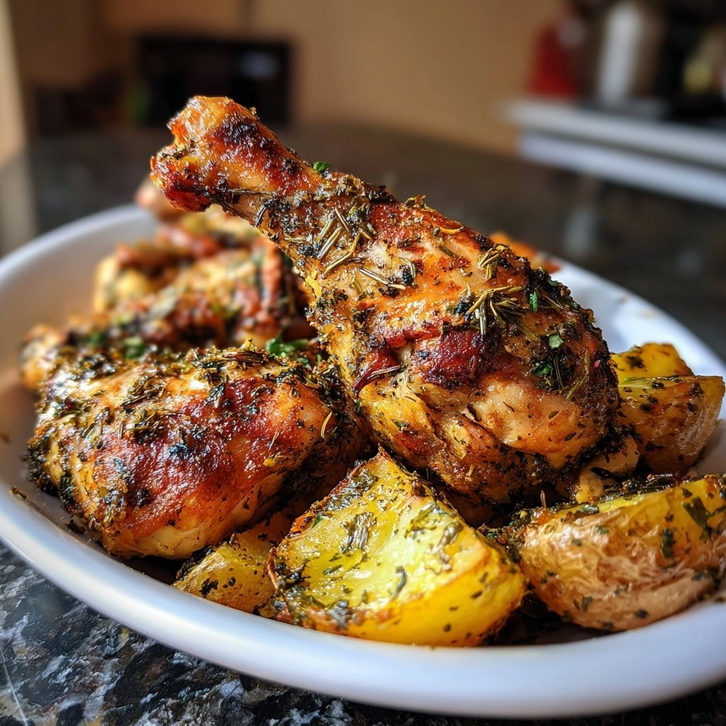 Baked Chicken Drumsticks With Potatoes
