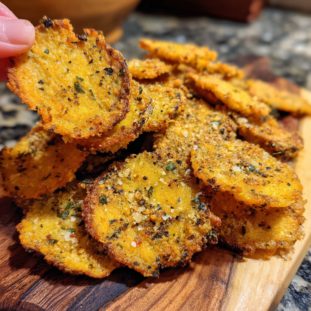 Crispy Eggplant Garlic Chips