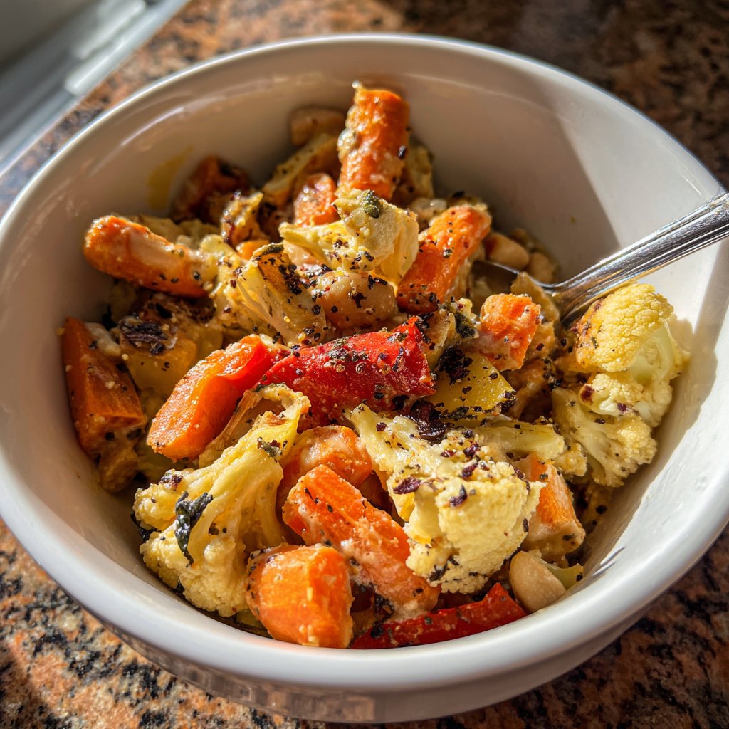 Roasted Veggie White Bean Bowl