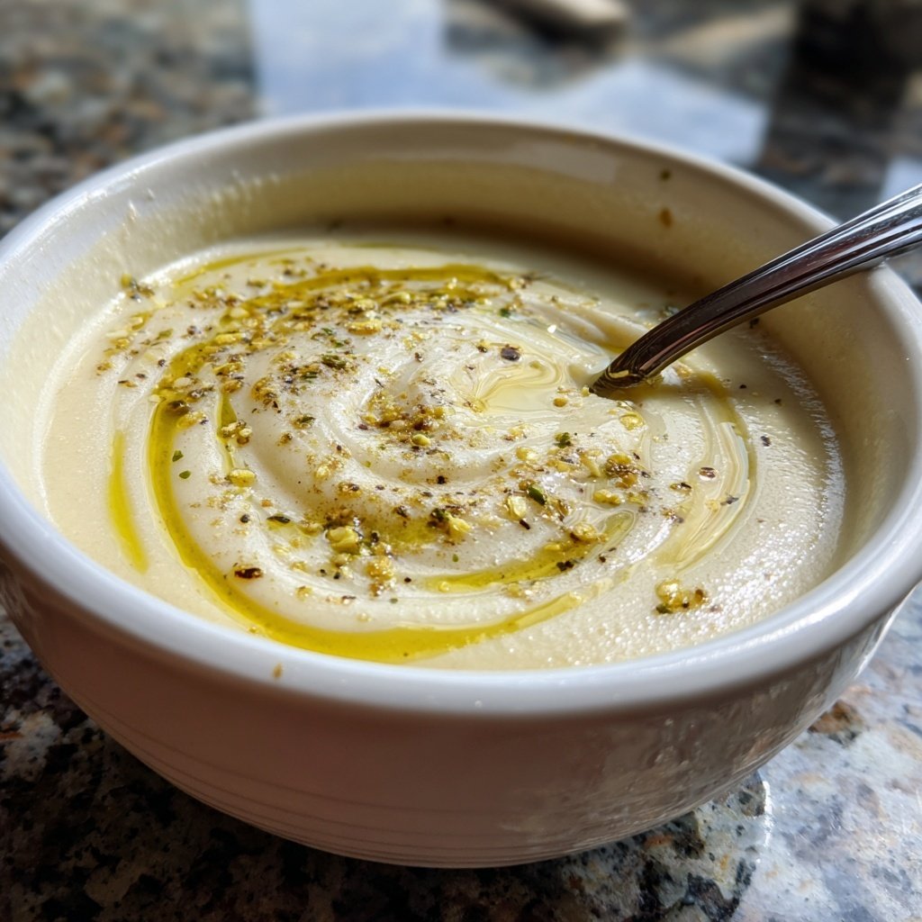Creamy Lemon White Bean Soup Bowl