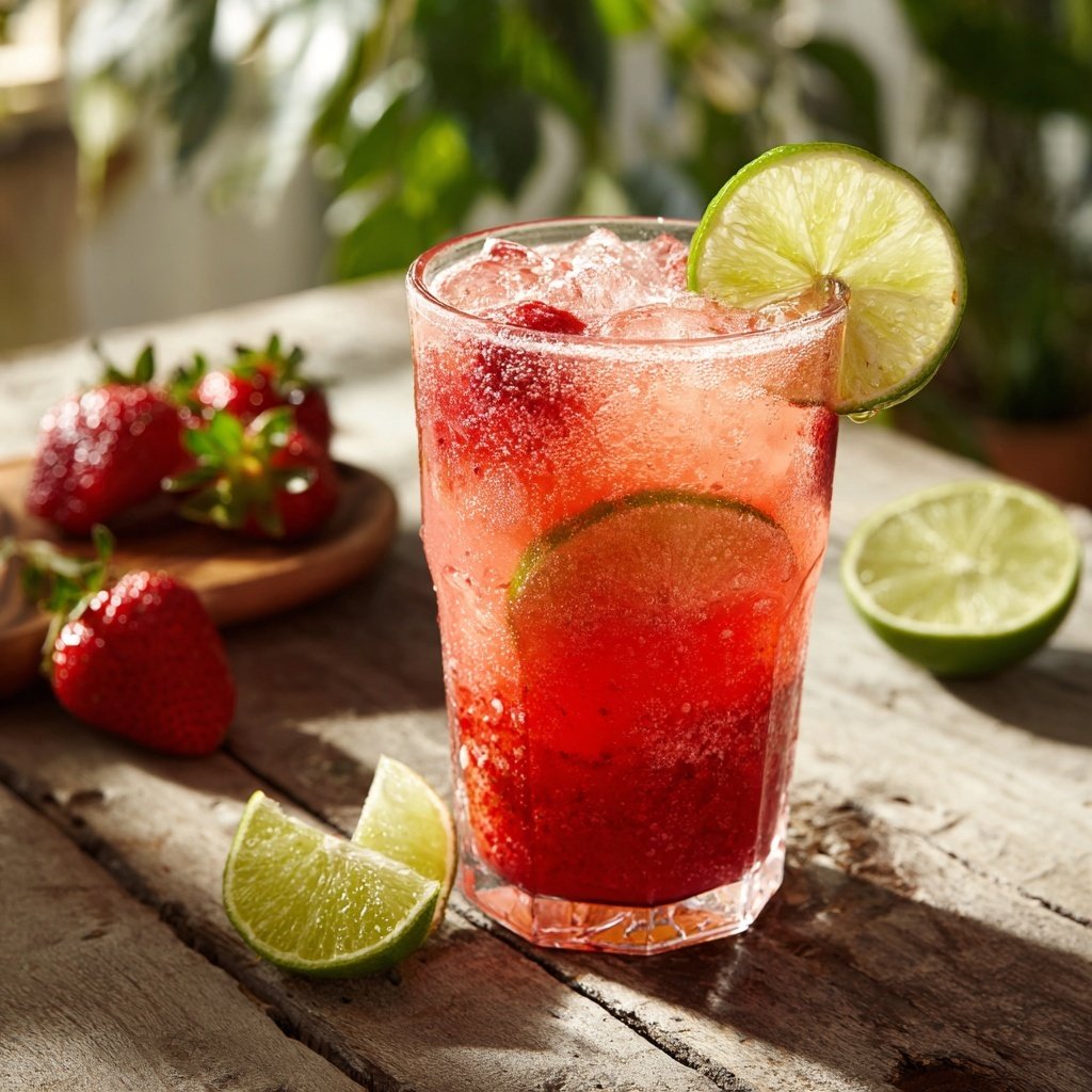 Strawberry Lime Agua Fresca