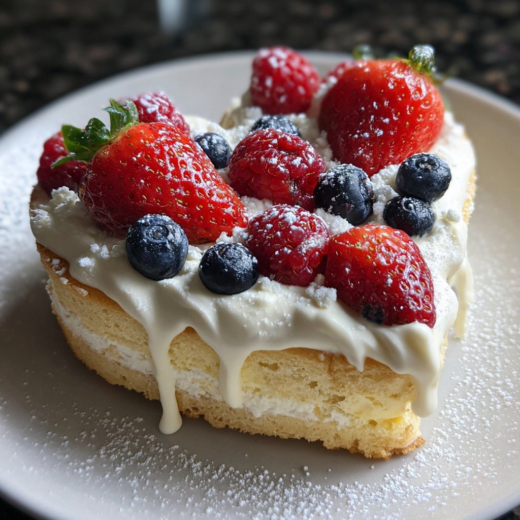 Mini Heart Cake with Honey Cream Filling