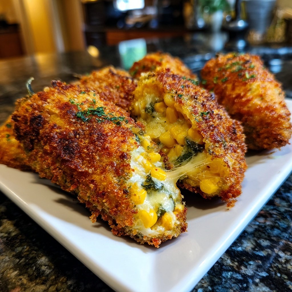 Jalapeno Poppers Stuffed with Corn